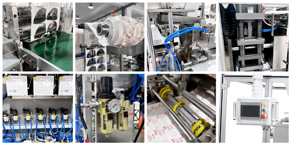 HY-NB-350滾刀暖包機帶玻璃罩機械細節