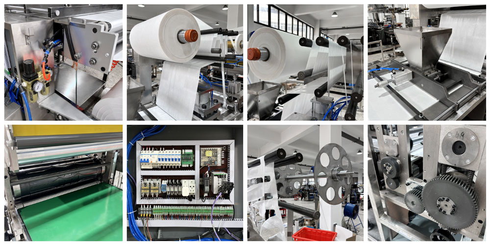 HY全自動(dòng)頸貼一體成型機機械細節